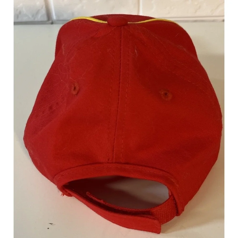 Disney Red Lightning McQueen Kids Hat with Yellow Trim